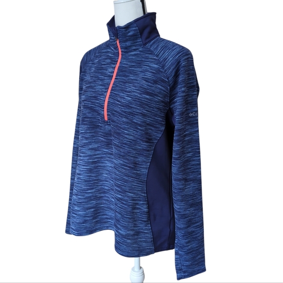 Columbia Sportswear Co. Quarter Zip Striped Long Sleeve Sweatshirt XL Blue - Picture 7 of 14